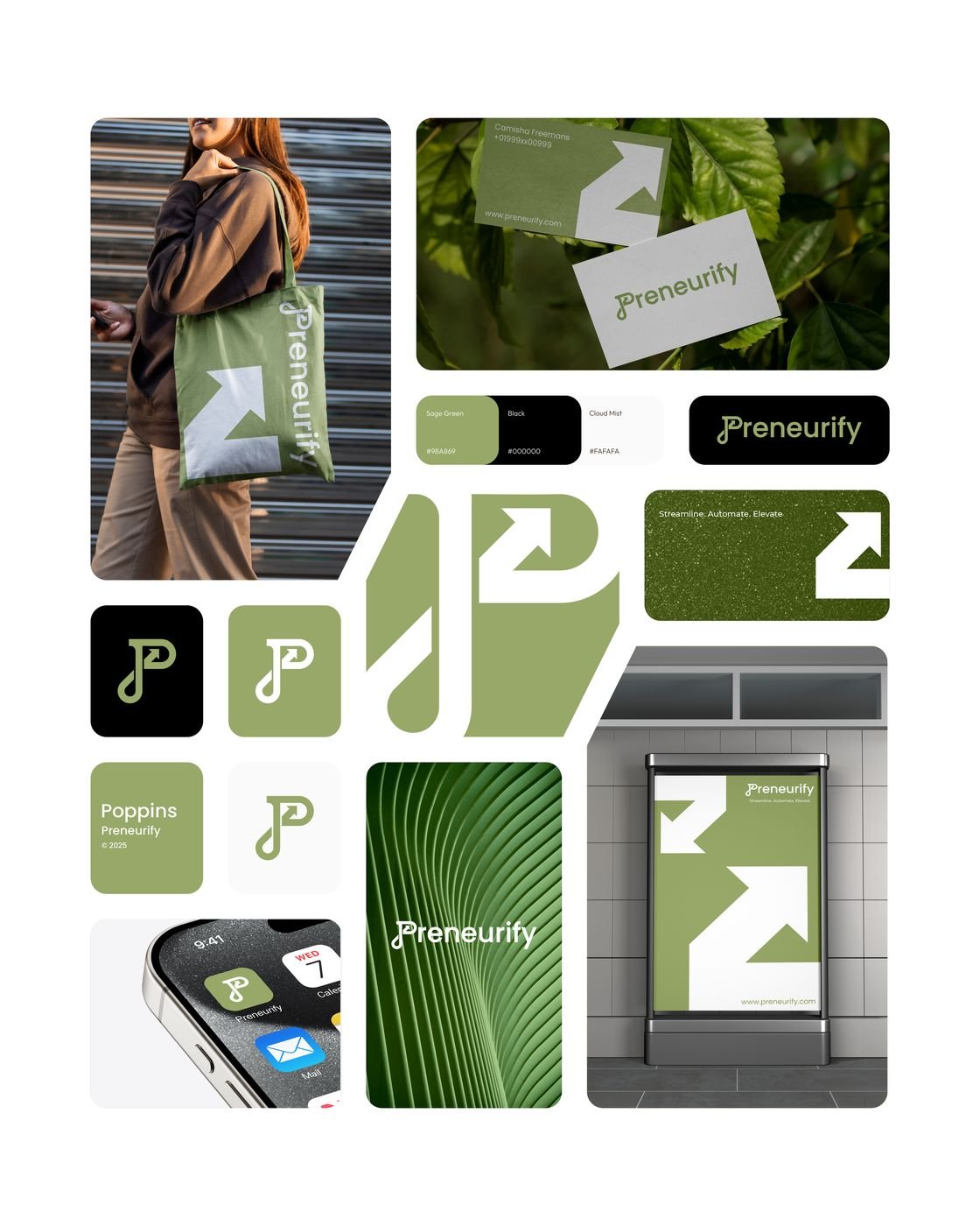 Preneurify brand identity, image 1